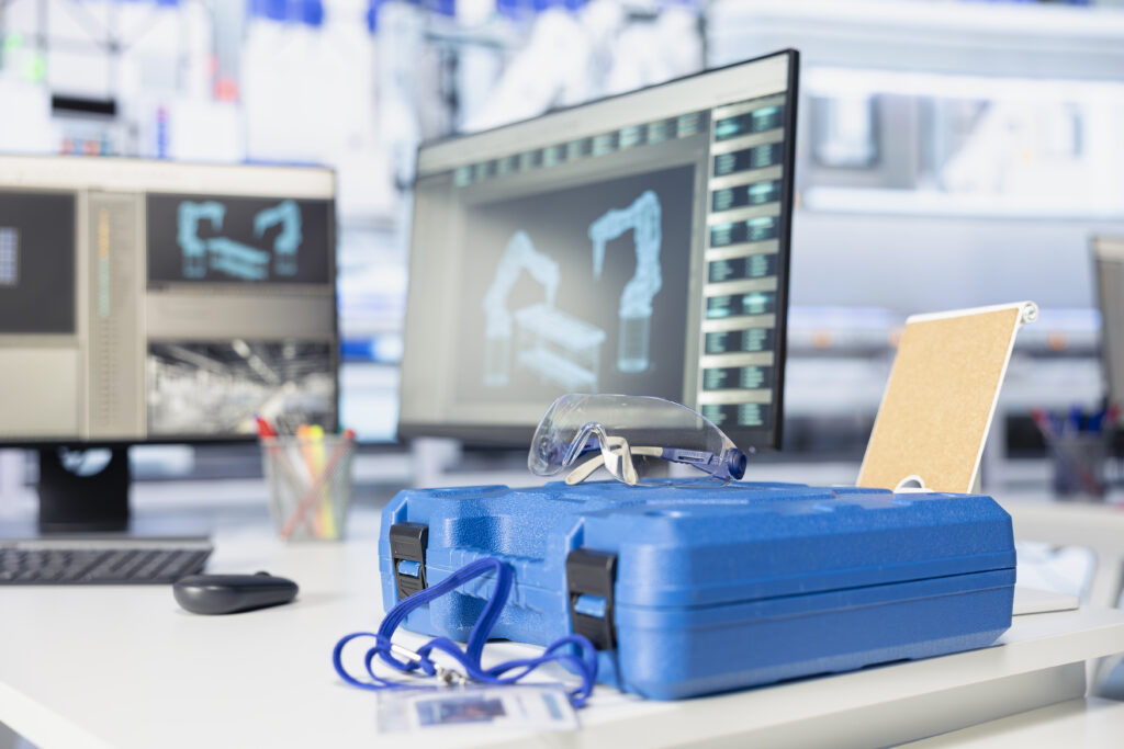 Computer software in photovoltaics factory used for optimizing production flow